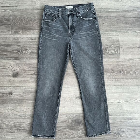 MADEWELL The Perfect Vintage Crop Jeans Size 28 Gray Wash Mom Jeans 90s Retro - Picture 1 of 11